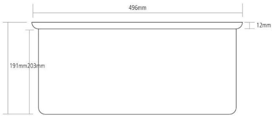 496mm 12mm 191mm203mm