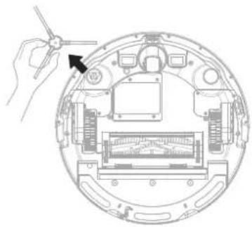 Proscenic Q8 Max - Nettoyez la brosse latérale - 1