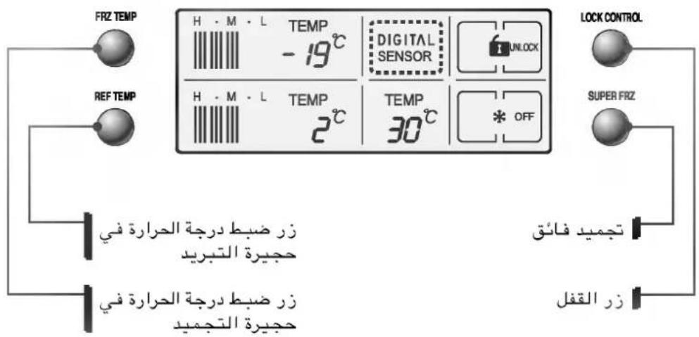 LG GR-B197GTJ - كيفية ضبط درجة الحرارة والوظانّف - 2