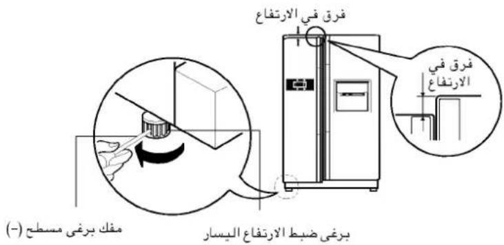 LG GR-B197GTJ - كيفية تعديل الارتفاع - 1