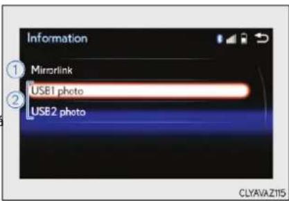 Information Mirrorlink USB1 photo USB2 photo CLYAVAZ115