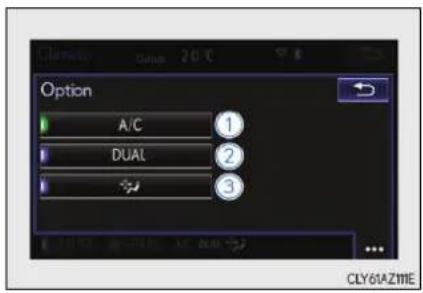 Options A/C ① DUAL ② ③ CLY60AZME