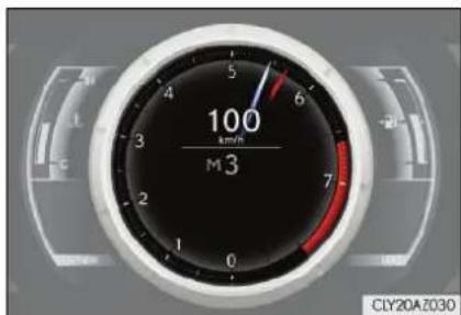 100 km/h M3 7 6 5 4 3 2 1 0 CLY20AZ030