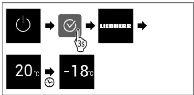 LIEBHERR FNd 4635 Plus - Zapnutie zariadenia - 1