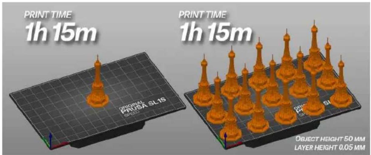 PRINT TIME 1h 15m PRINT TIME 1h 15m ORIGINAL PRUSA SL1S SPEED OBJECT HEIGHT 50 MM LAYER HEIGHT 0.05 MM