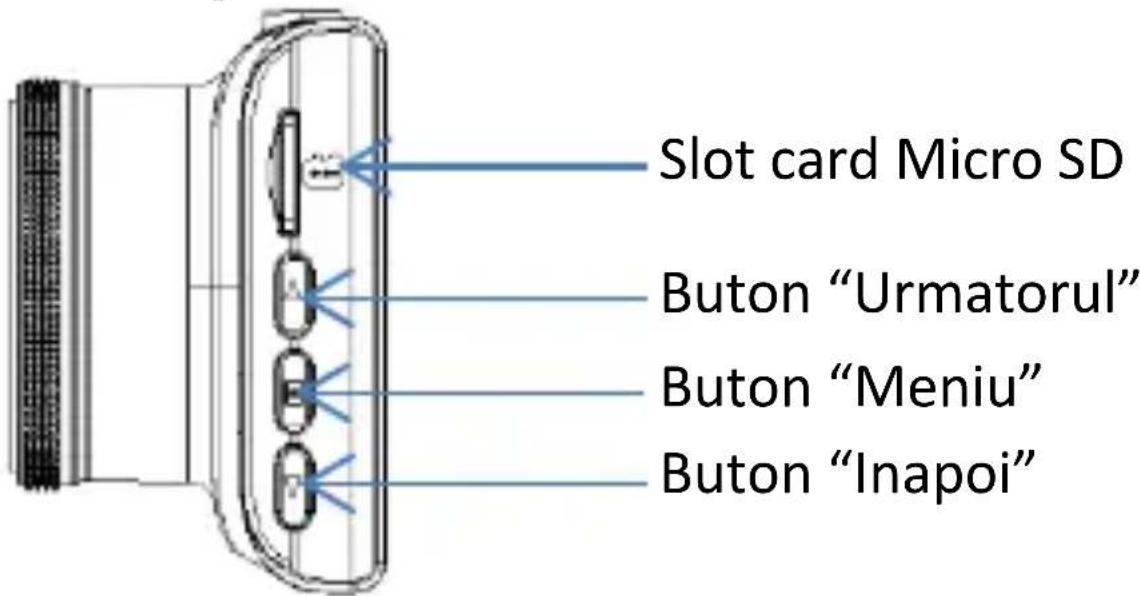 Slot card Micro SD Buton "Urmatorul" Buton "Meniu" Buton "Inapoi"