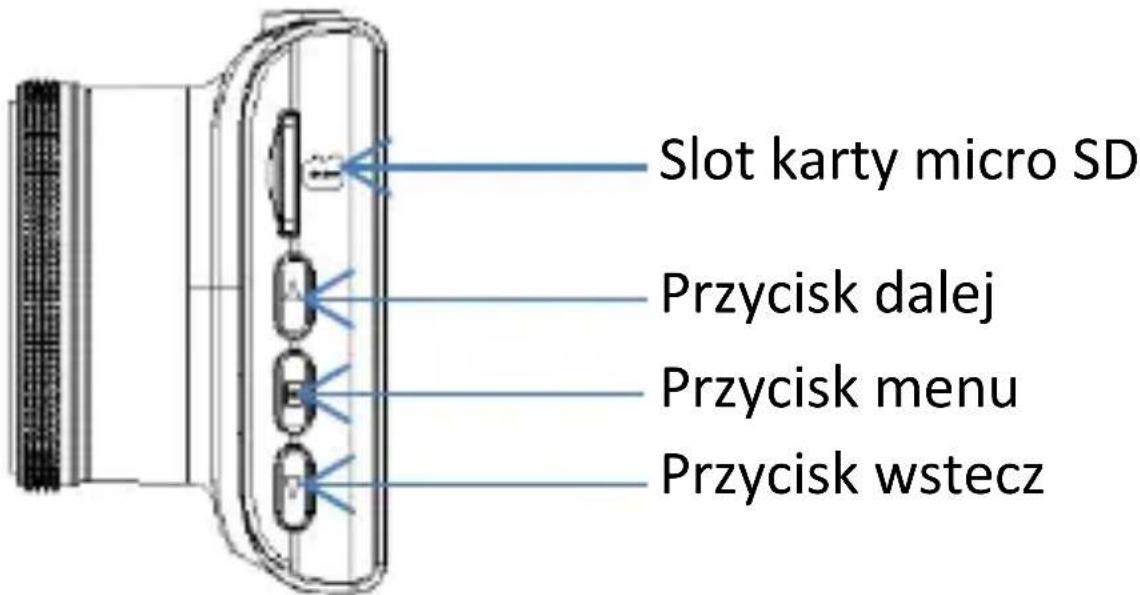 Slot karty micro SD Przycisk dalej Przycisk menu Przycisk wstecz