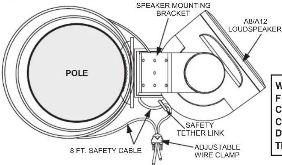 Bogen TMA812 - Speaker Safety Cable and Tether Link Attachment Installation - 2