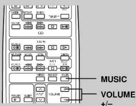 MUSIC VOLUME +/-