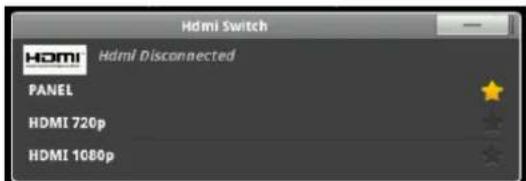 Hdmi Switch Hdmi Disconnected PANEL HDMI 720p HDMI 1080p
