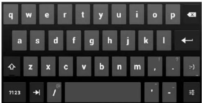 q w e r t y u i o p a s d f g h j k l z x c v b n m , . >) ?123 → /'