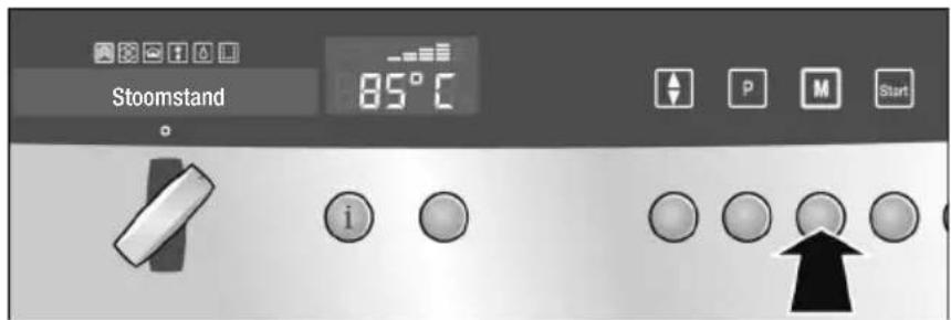 Stoomstand 85°C i P M Start
