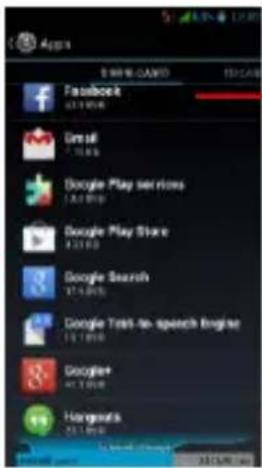 Facebook Gmail Google Play services Google Play Share Google Search Google Trail-to-speech Engine Google+ Hangmail