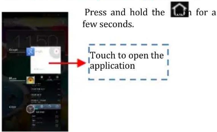 Press and hold the neon for a few seconds. Touch to open the application