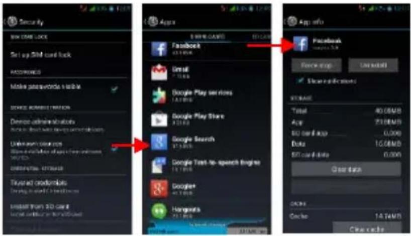 Secure App NEW CARS LOCK Set up still card back ACCESSORIES Make password to write SERVICE HOME PERMISSION Device administration minutes read will have personal items Unknown errors Write all details of apps from users SELECTED CTNTS Tryps and城乡居民 Develop in social networks SNRAR FROM 3D Card Send all users to account Facebook Google Play services Google Play Store Google Search Google Text-to-speech Engine Google+ Hangmails App info Facebook app 3.0 Search information TITLE Total 40 GB/MB Age 75 GB/MB 3D card app 0.000 Data 15 GB/MB 3D card data 0.000 Clear data Access Cache 14 TAMS Clear code