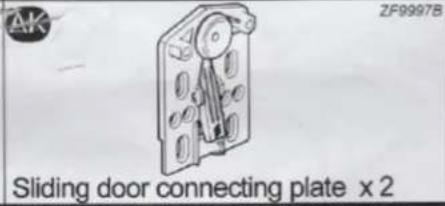 ZF9997B Sliding door connecting plate x 2