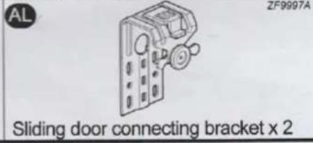 AL ZF9997A Sliding door connecting bracket x 2