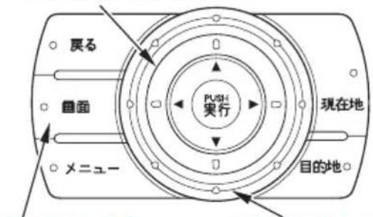 戻る 曲面 PUSH 実行 現在地 メニューチ 目的地