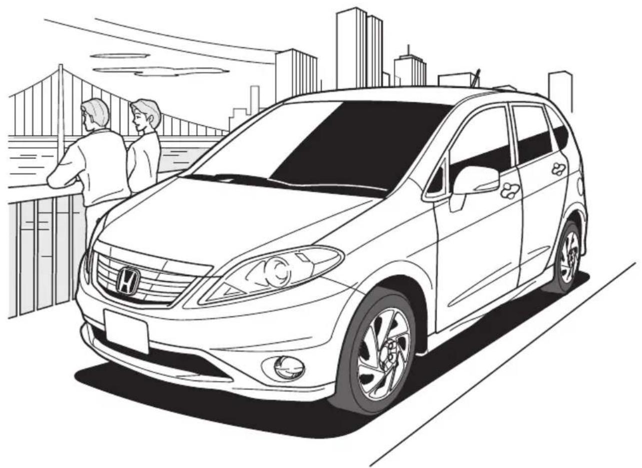 Honda Edix (2007) - 車を後退させるとき - 1