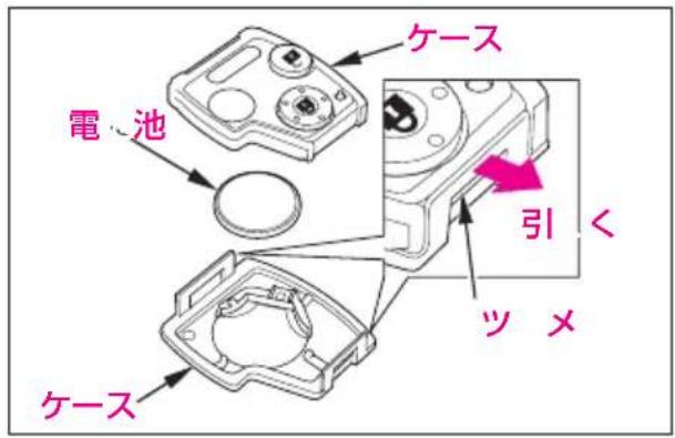 ケース 電池 引 く ツメ ケース