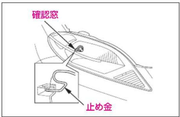 確認窓 止め金