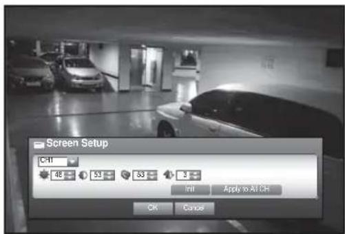 Screen Setup C-11 48 53 53 53 Init Apply to All CH OK Cancel
