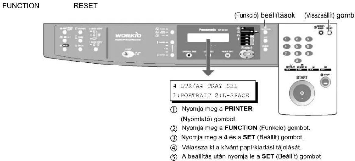 PANASONIC DP-150PA - A nyomtatási feltételek beállítása: Beállítás az eszközön - 3