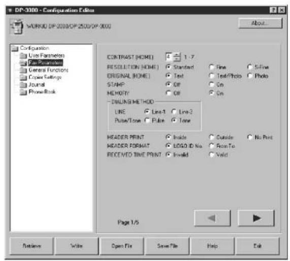 PANASONIC DP-150PA - Fax Parameters (Fax paraméterek) mappa - 1