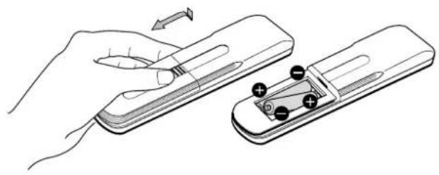 SONY KP-53PS1K - Vložení baterií do dálkového ovladače - 2