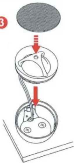 Diagram showing a mechanical assembly with labeled parts and directional arrows indicating motion or force