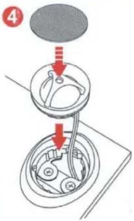 Diagram showing a mechanical assembly with labeled parts and directional arrows indicating motion or force.