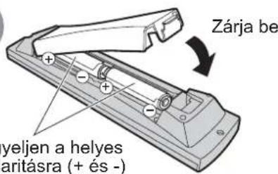 PANASONIC TH-42PZ8EA - A távirányító elemeinek behelyezése / eltávolítása - 2