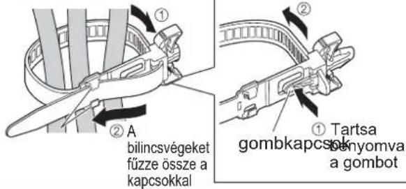 PANASONIC TH-42PZ8EA - A kábelrögzítő kapcsok használata - 3