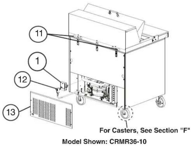 Hoshizaki CRMR60 - CRMR36 Undercounter, Worktop, and Prep Table - 2