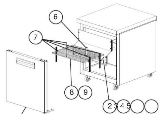 Hoshizaki CRMR60 - CRMR27 and CRMF27 Undercounter, Worktop, and Prep Table - 1