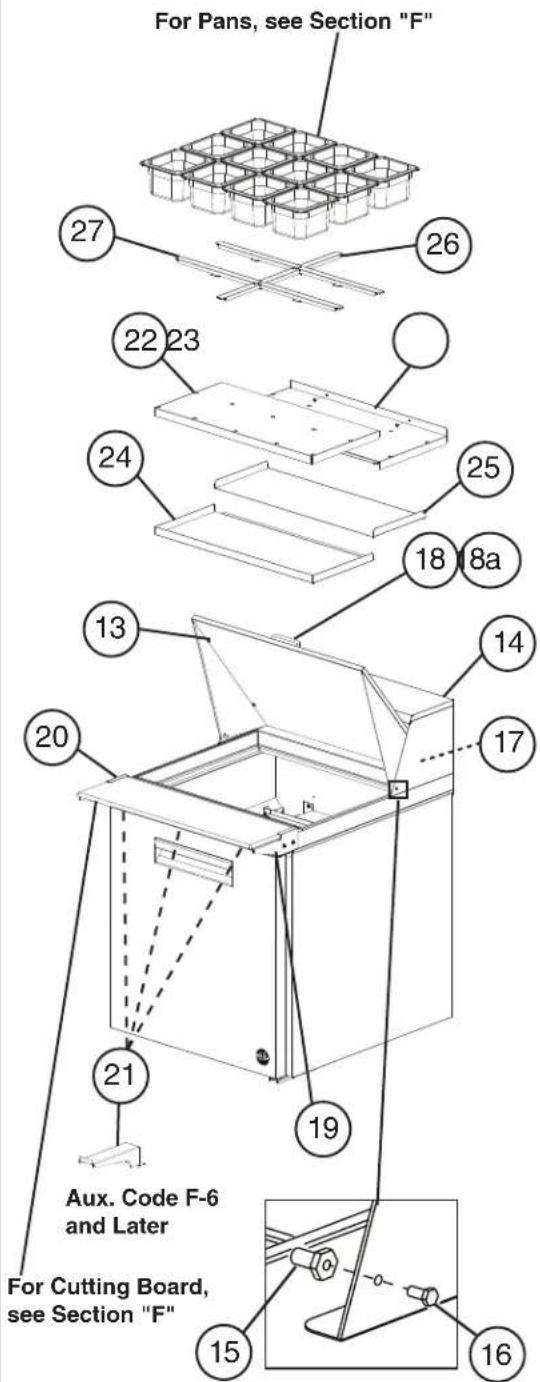 Hoshizaki CRMR60 - CRMR27 and CRMF27 Undercounter, Worktop, and Prep Table - 4