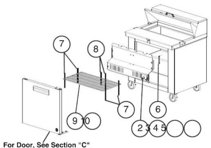 Hoshizaki CRMR60 - CRMR36 Undercounter, Worktop, and Prep Table - 1