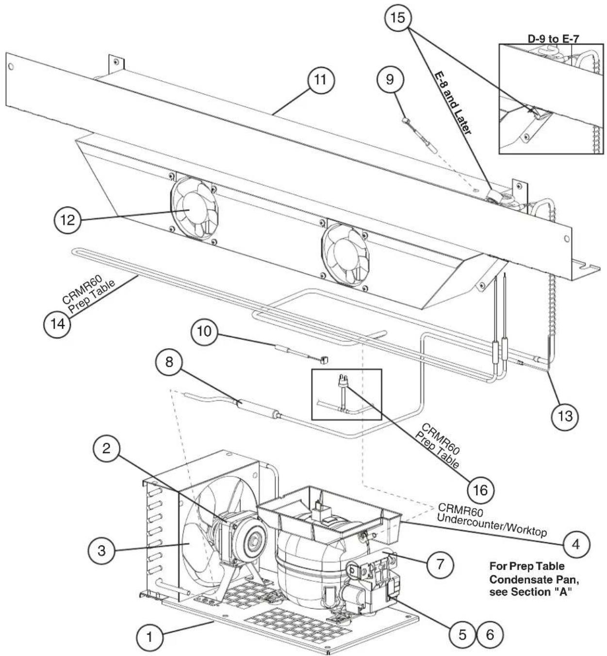 Hoshizaki CRMR60 - CRMR60 Undercounter, Worktop, and Prep Table - 1