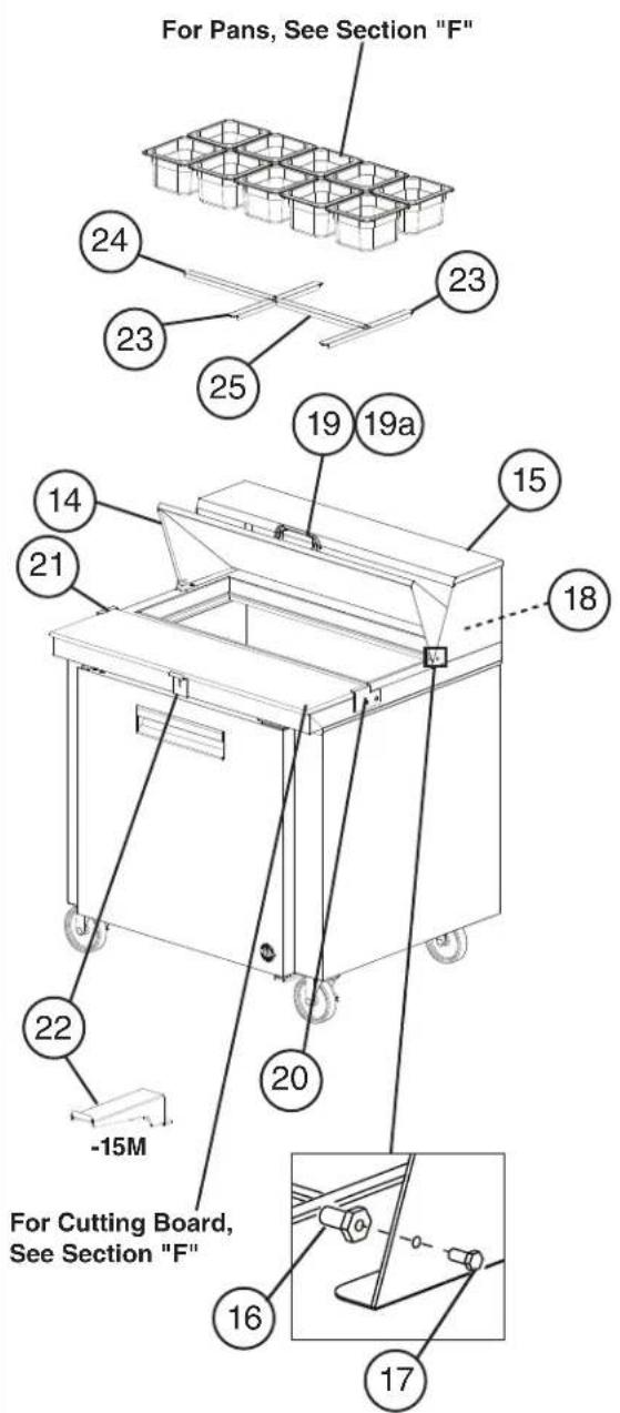 Hoshizaki CRMR60 - CRMR36 Undercounter, Worktop, and Prep Table - 3