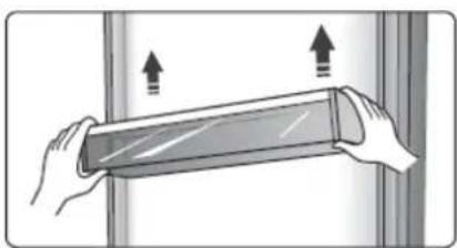 Heinner HC-N269F+ - Positioning the door shelves - 1