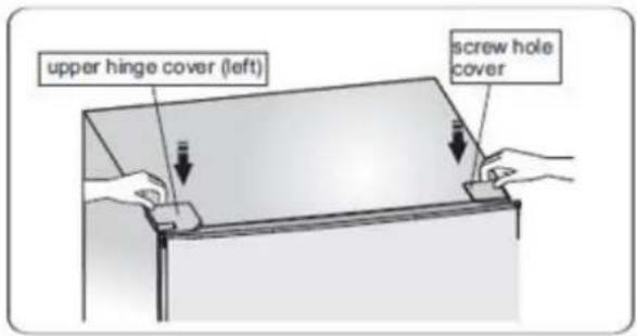 upper hinge cover (left) screw hole cover