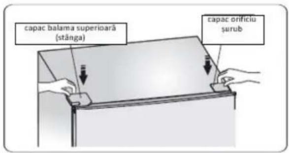 capac balama superioară (stânga) capac orificiu şurub
