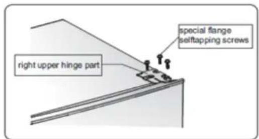 special flange selftapping screws right upper hinge part