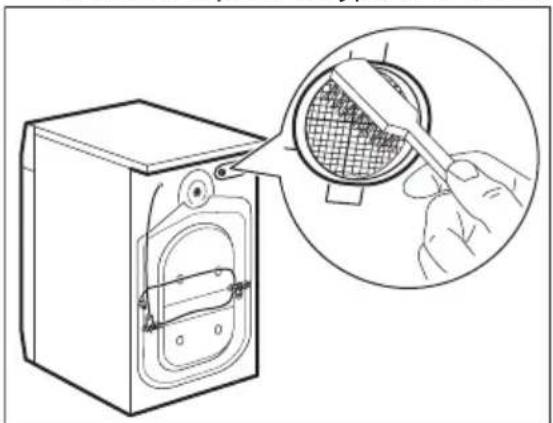 ELECTROLUX EW7F3694E - Почистване на маркуча за подаване на вода и филтъра на вентила - 3