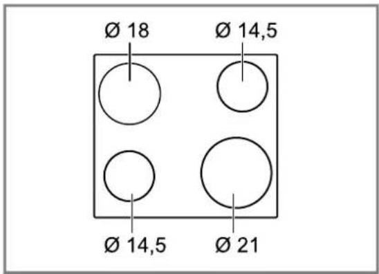 Ø 18 Ø 14,5 Ø 14,5 Ø 21