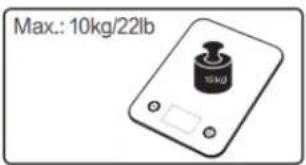 Max.: 10kg/22lb 15kg