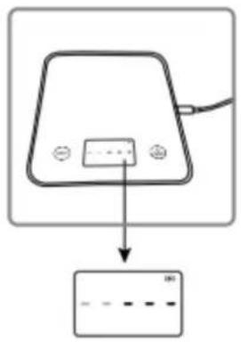 Diagram showing a device with a cable and a labeled component, connected to a separate display panel.