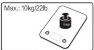 Max.: 10kg/22lb 15KG