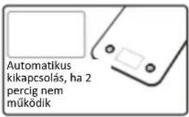 Automatikus kikapcsolás, ha 2 percig nem működik