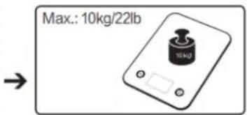 Max.: 10kg/22lb →
